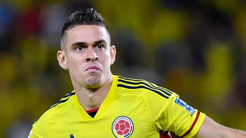 Foto: Gabriel Aponte/Getty Images – Rafael Borré em partida pela Seleção Colombiana nas Eliminatórias para a Copa do Mundo de 2026