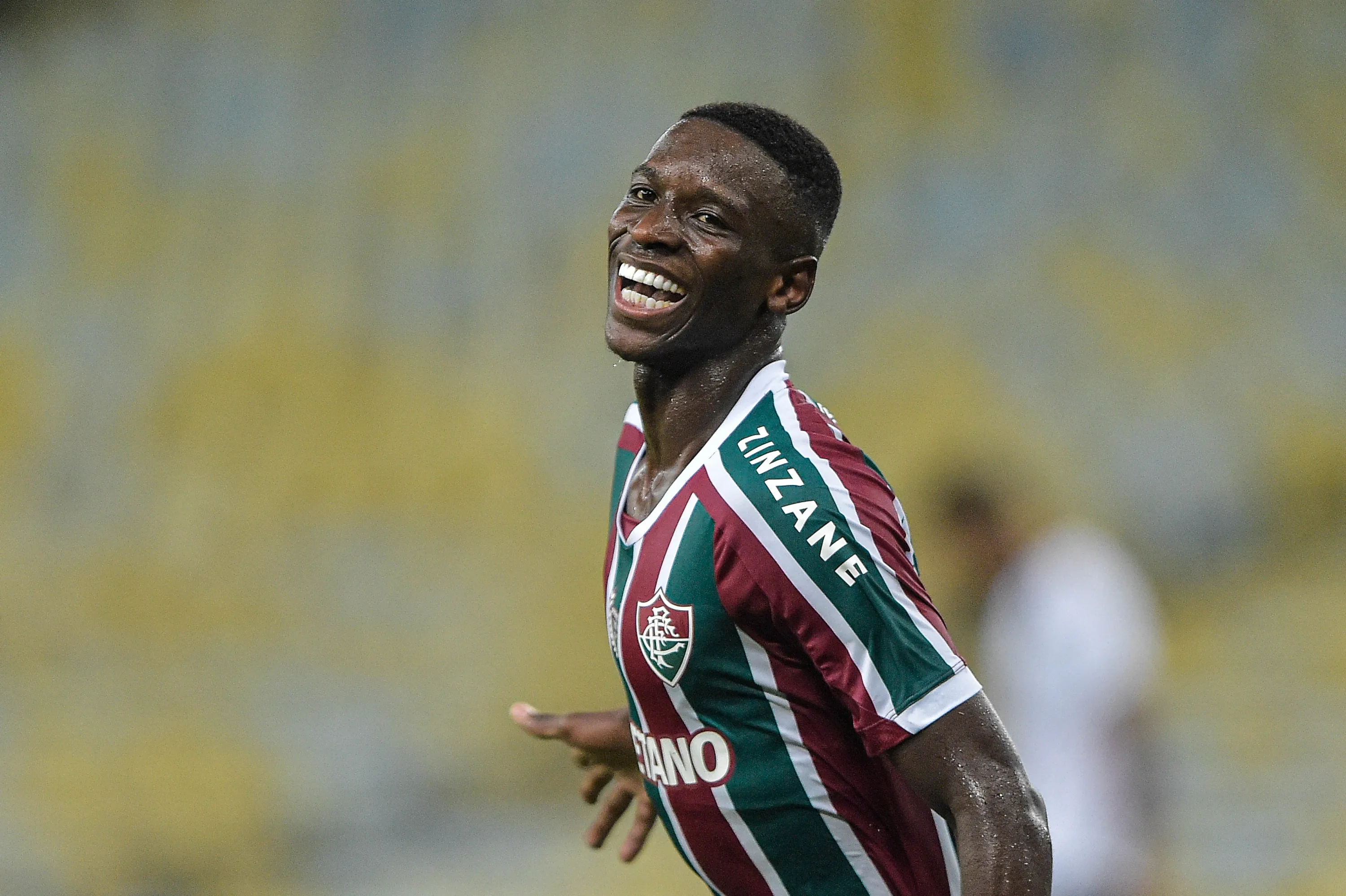 Luiz Henrique jogador do Fluminense comemora seu gol durante partida contra o Junior Barranquilla no estadio Maracana pelo campeonato Copa Sul-Americana 2022. Foto: Thiago Ribeiro/AGIF