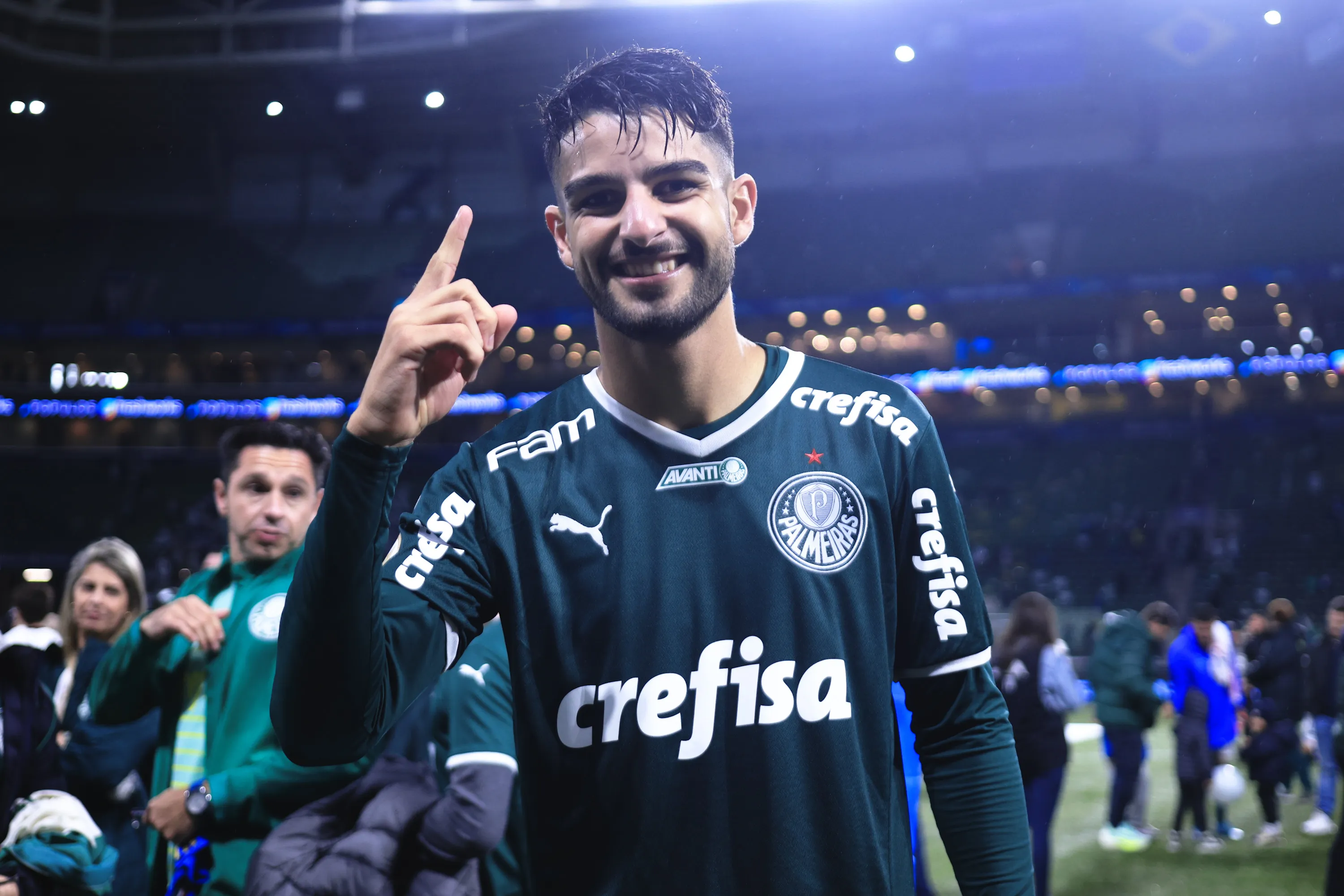 López seguirá no Palmeiras em 2024. Foto: Ettore Chiereguini/AGIF