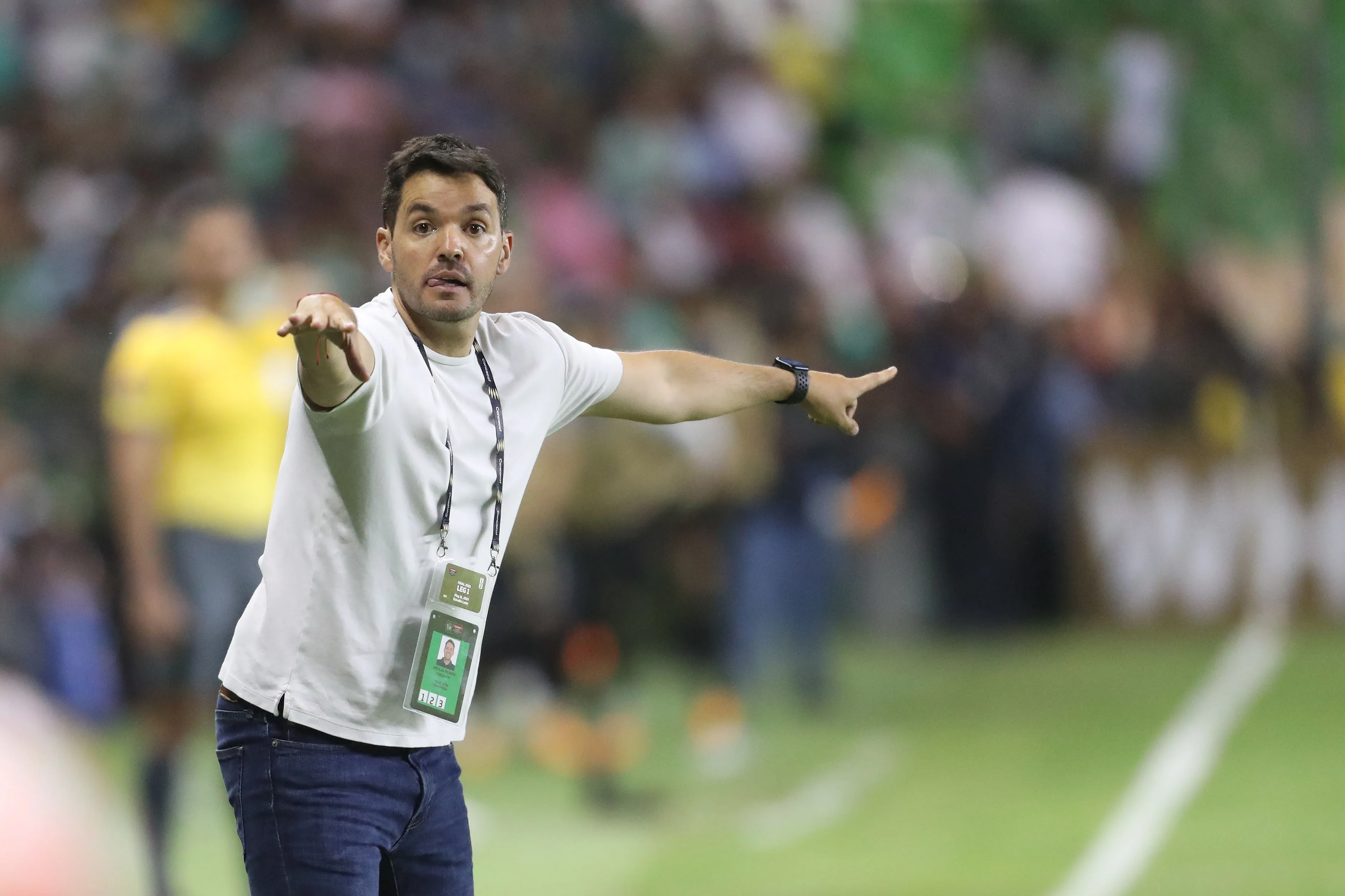 Nicolás Larcamón em sua passagem pelo Leon. Foto: Refugio Ruiz/Getty Images