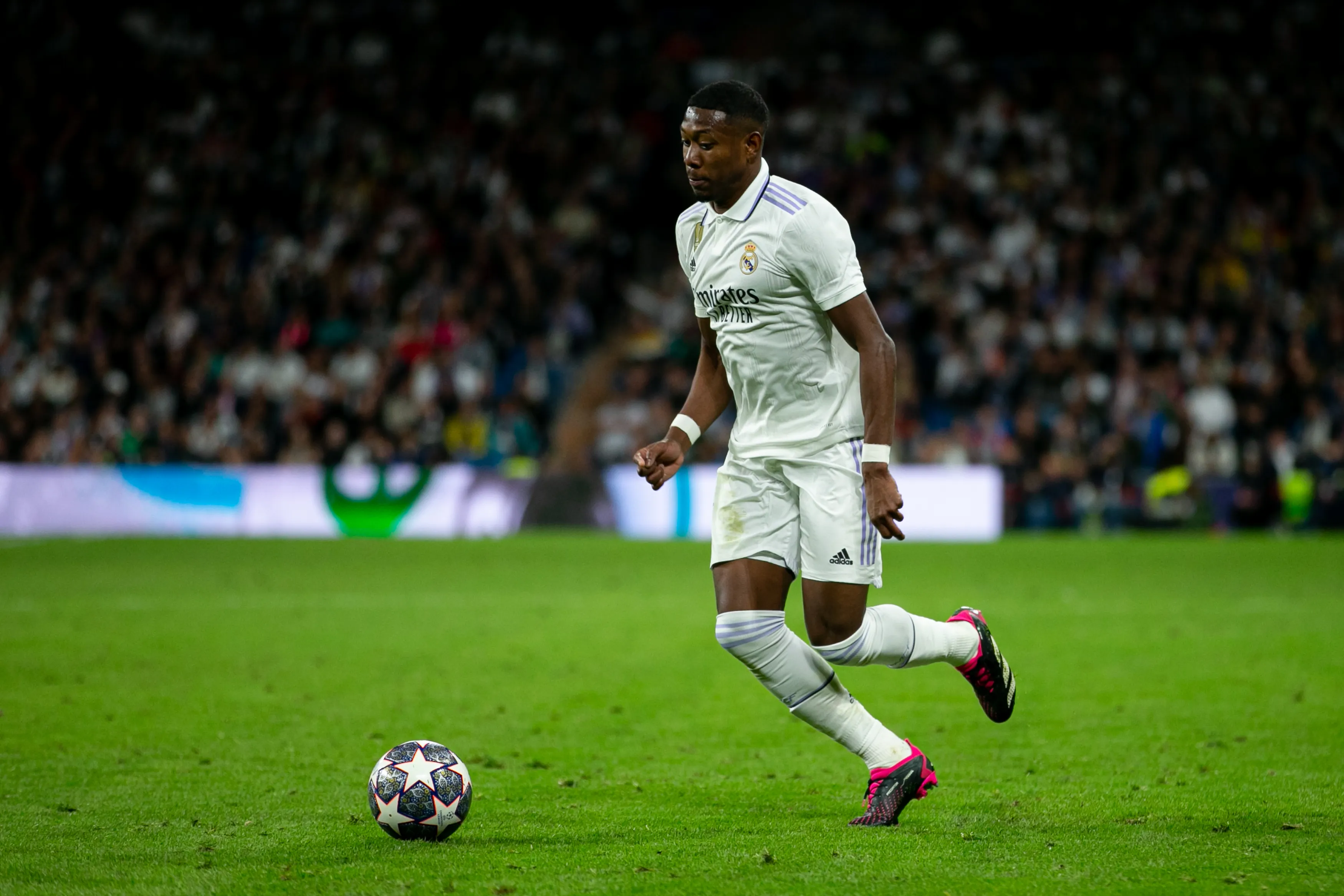 David Alaba em ação pelo Real Madrid . Foto: Flor Tan Jun/Getty Images