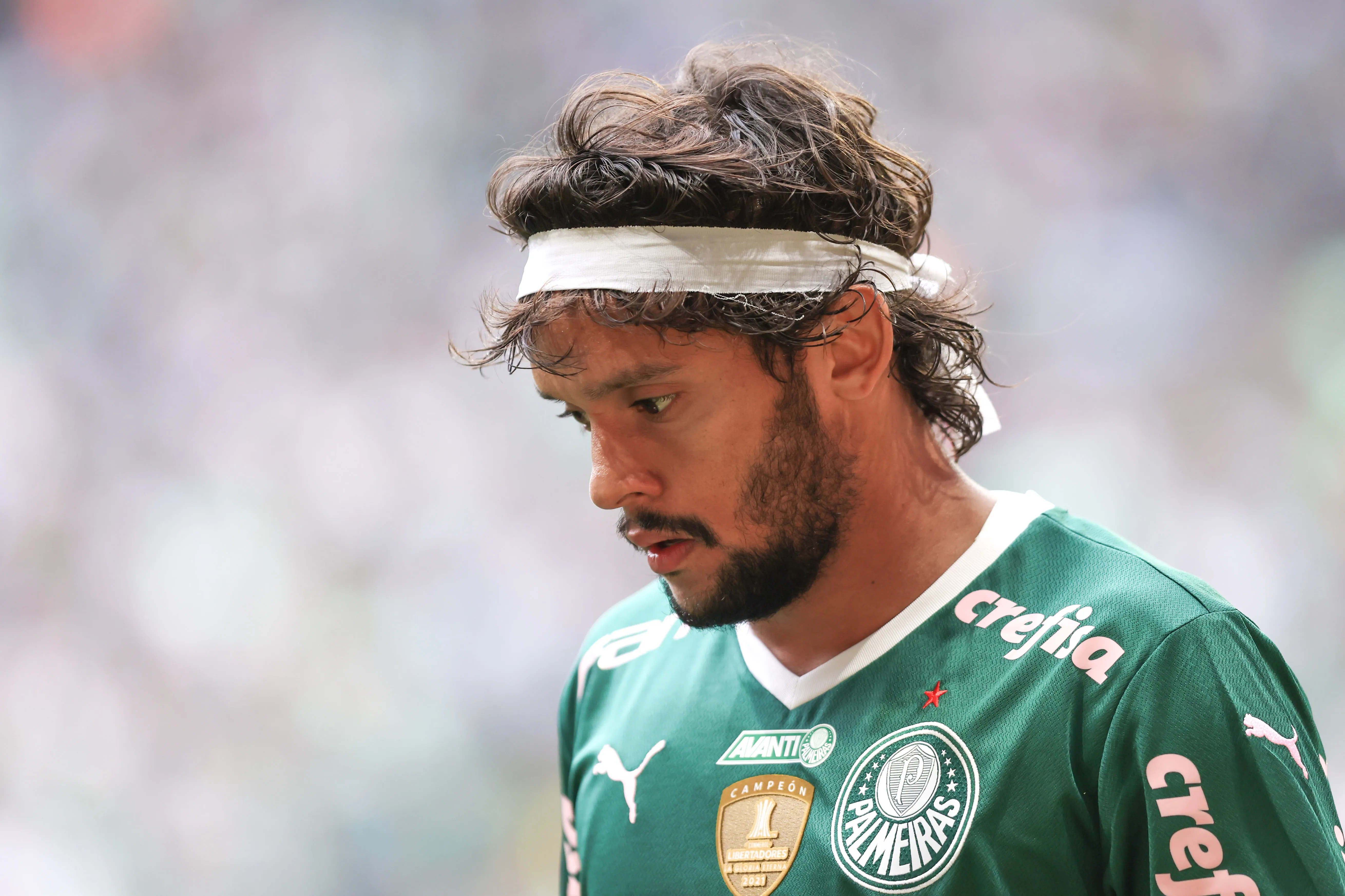 Gustavo Scarpa jogador do Palmeiras durante partida contra o Sao Paulo no estadio Arena Allianz Parque pelo campeonato Brasileiro A 2022. Foto: Marcello Zambrana/AGIF