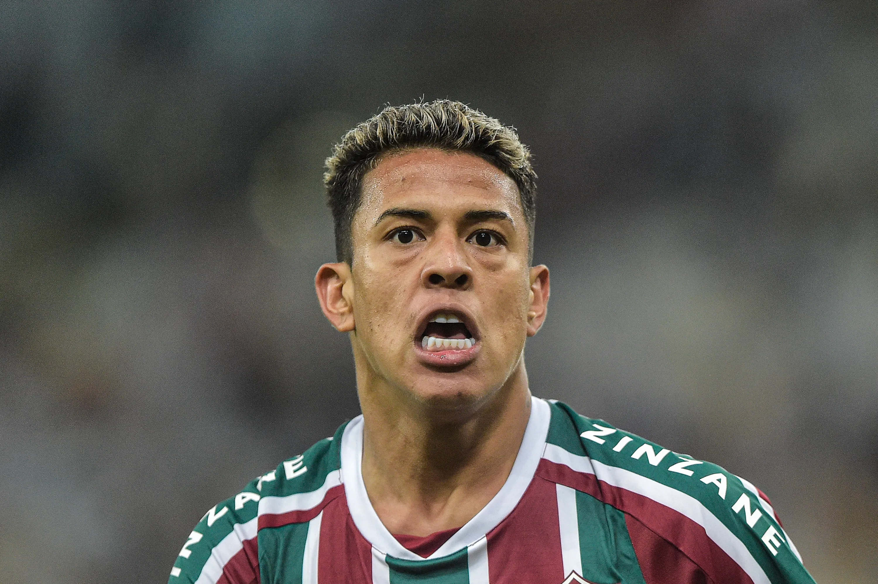 Matheus Martins jogador do Fluminense comemora seu gol durante partida contra o Avai no estadio Maracana pelo campeonato Brasileiro A 2022. Foto: Thiago Ribeiro/AGIF