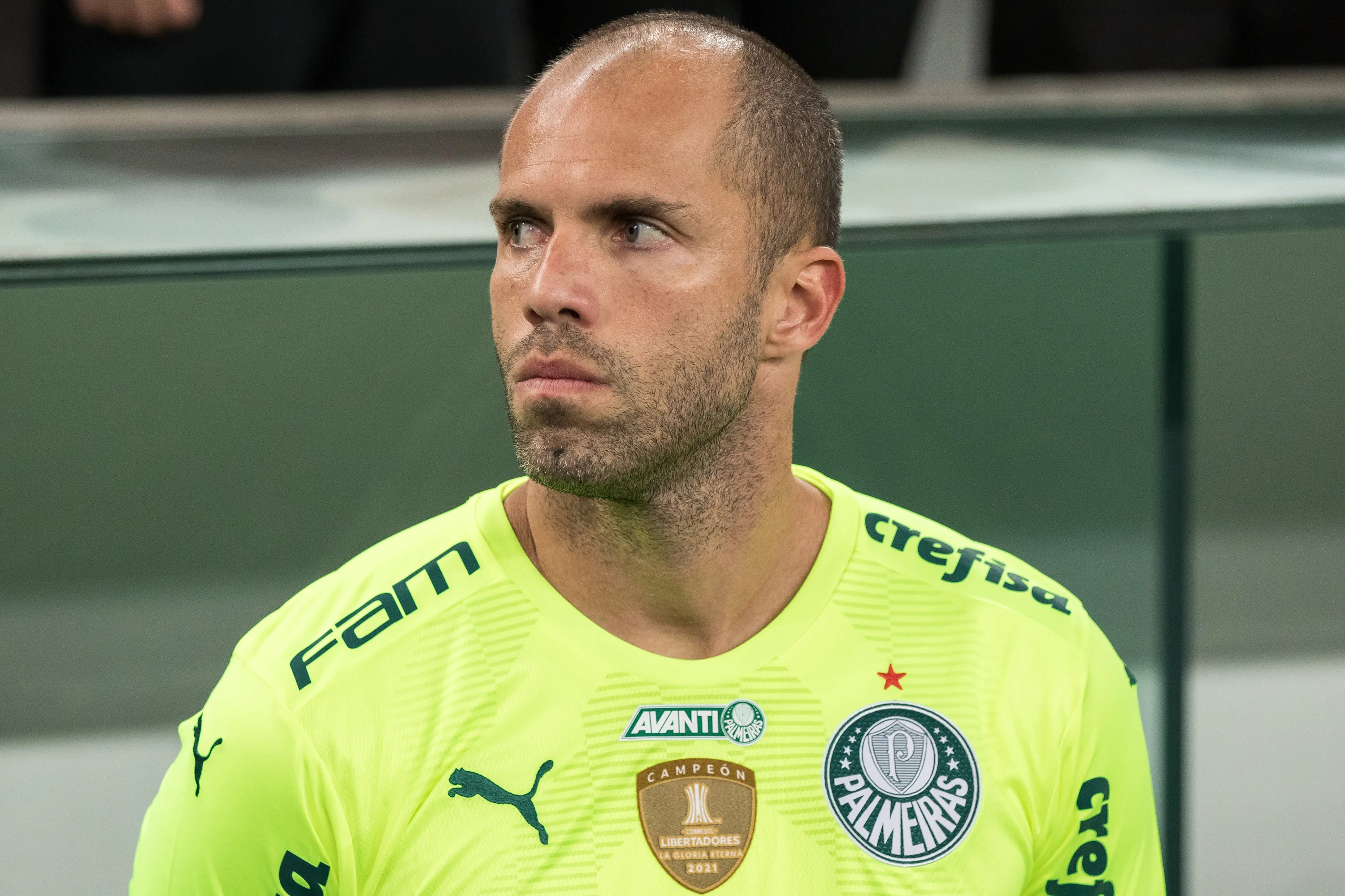 Foto: Robson Mafra/AGIF – Marcelo Lomba com a camisa do Palmeiras.
