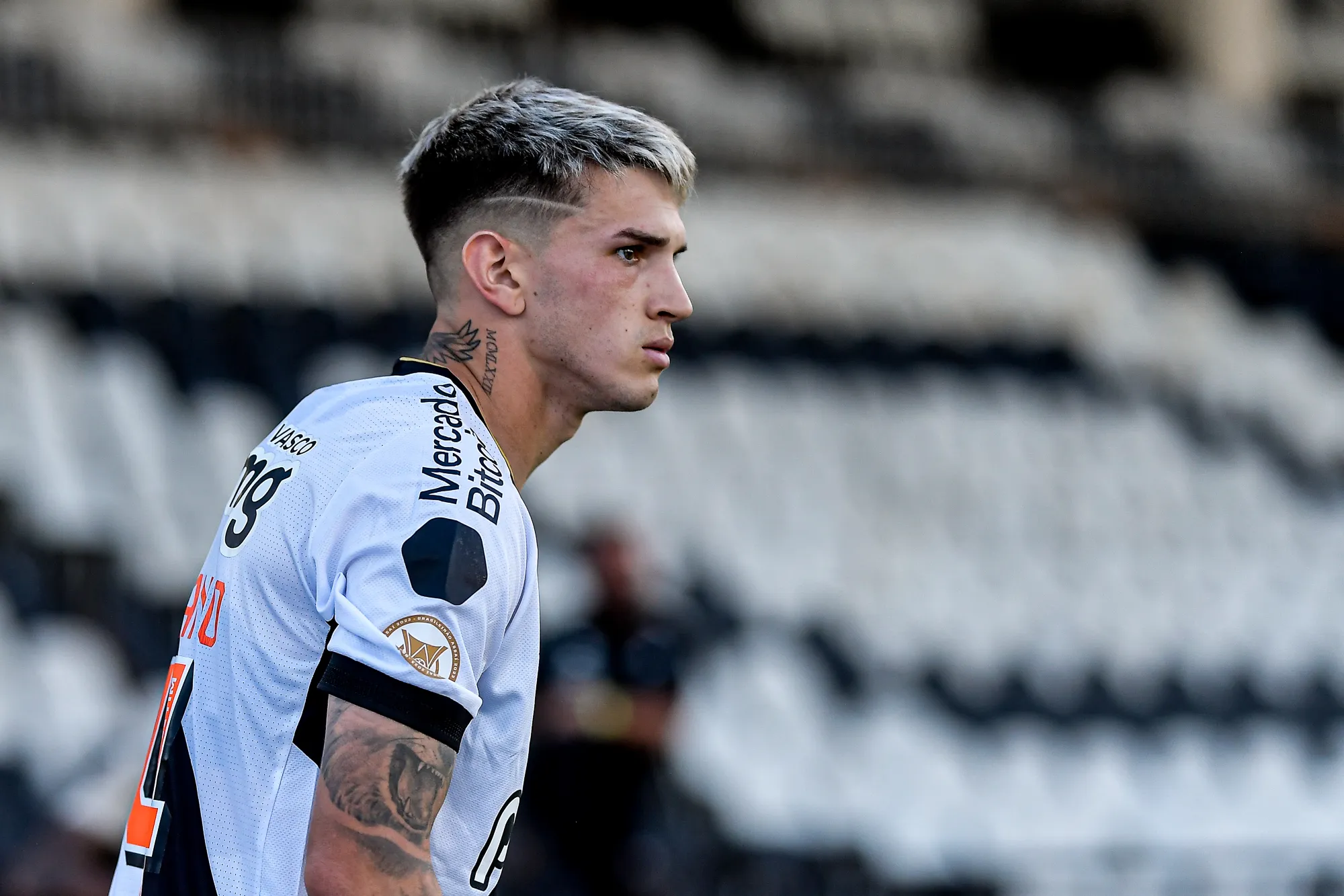 Luca Orellano durante partida contra o Gremio no estadio Sao Januario pelo campeonato Brasileiro A 2023. Foto: Thiago Ribeiro/AGIF