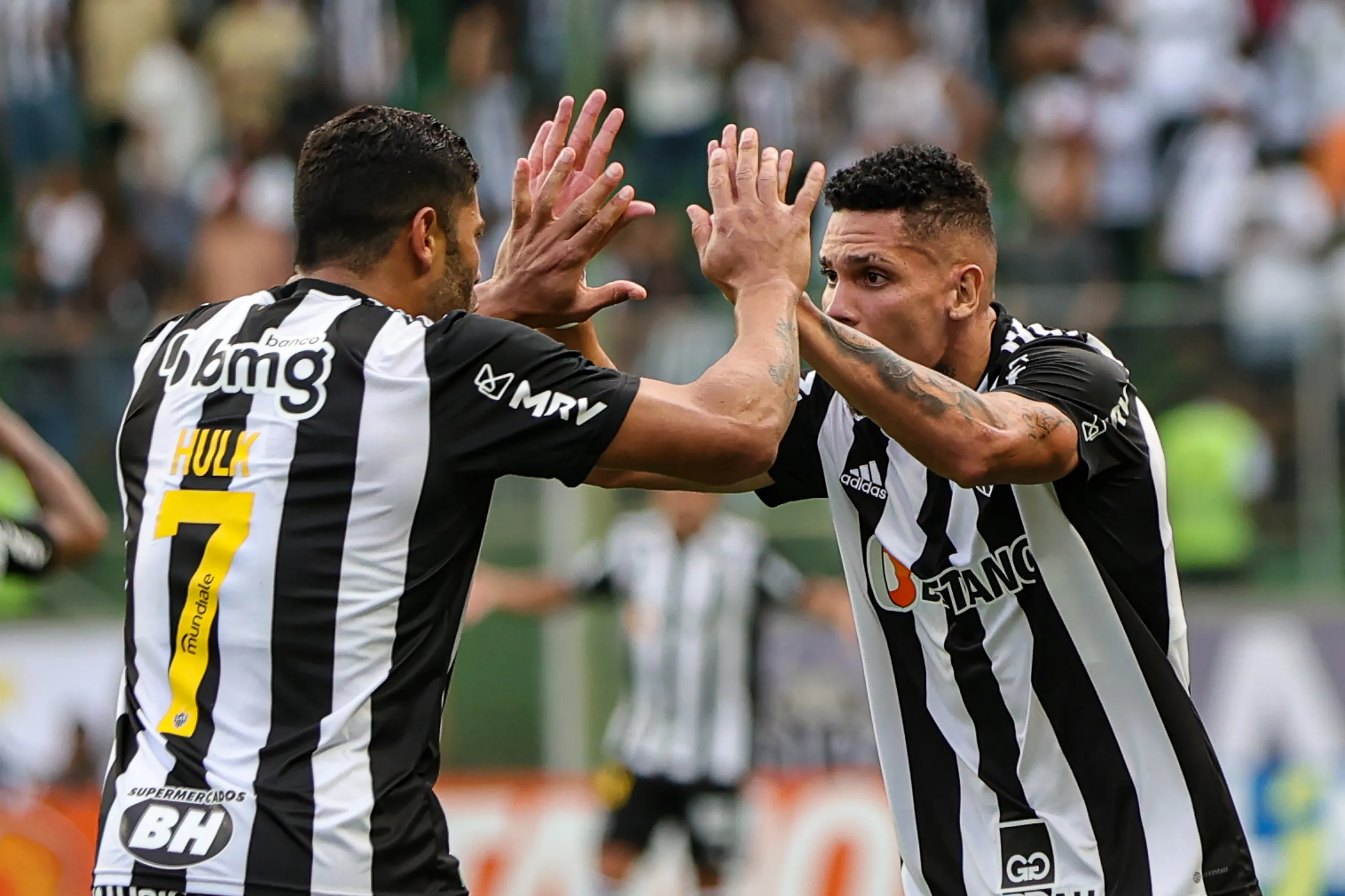 Hulk  e Paulinho se destacaram pelo Galo durante a temporada 2023. Foto: Gilson Junio/AGIF