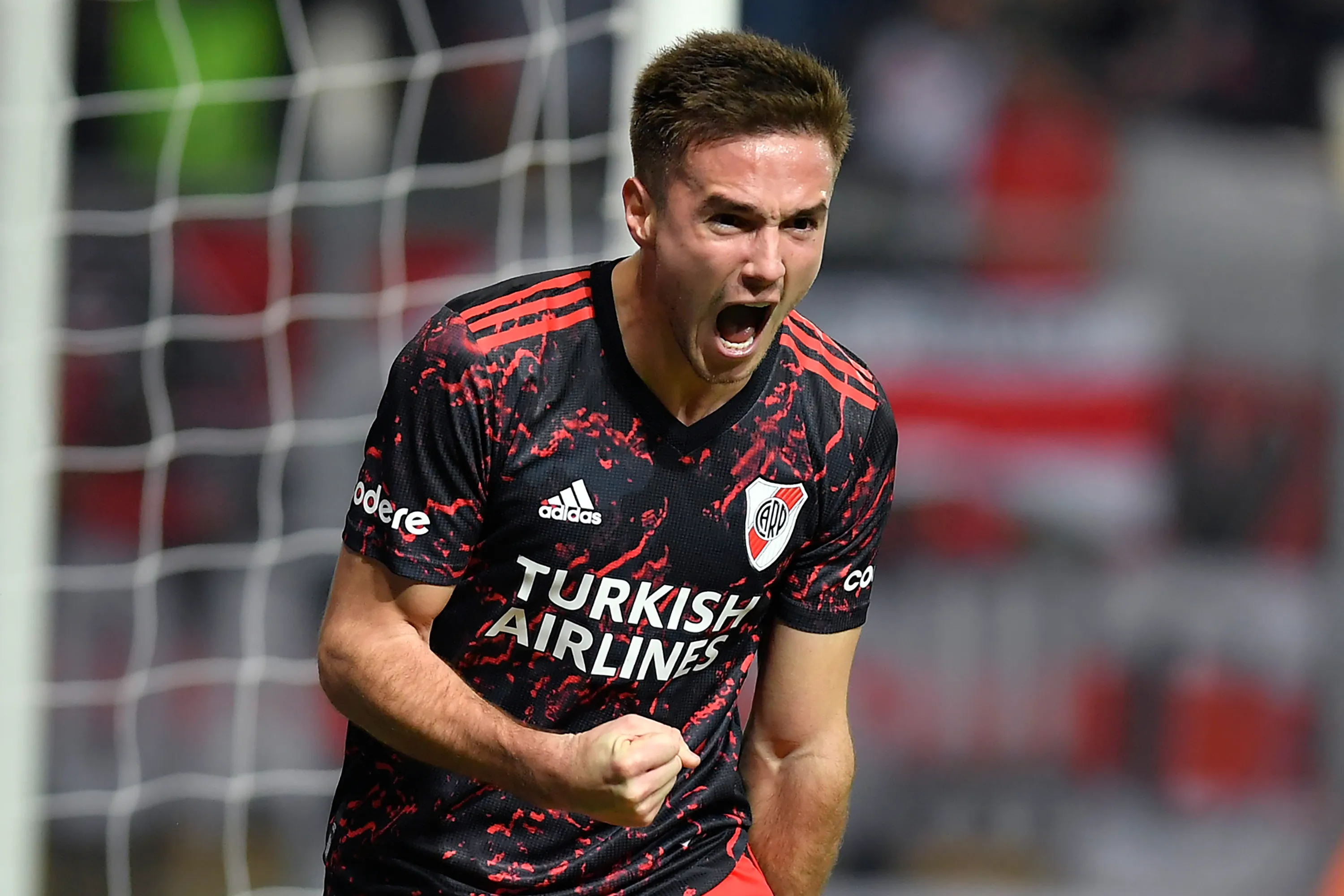 Agustín Palavecino comemorando pelo River Plate, Foto: Hernan Cortez/Getty Images