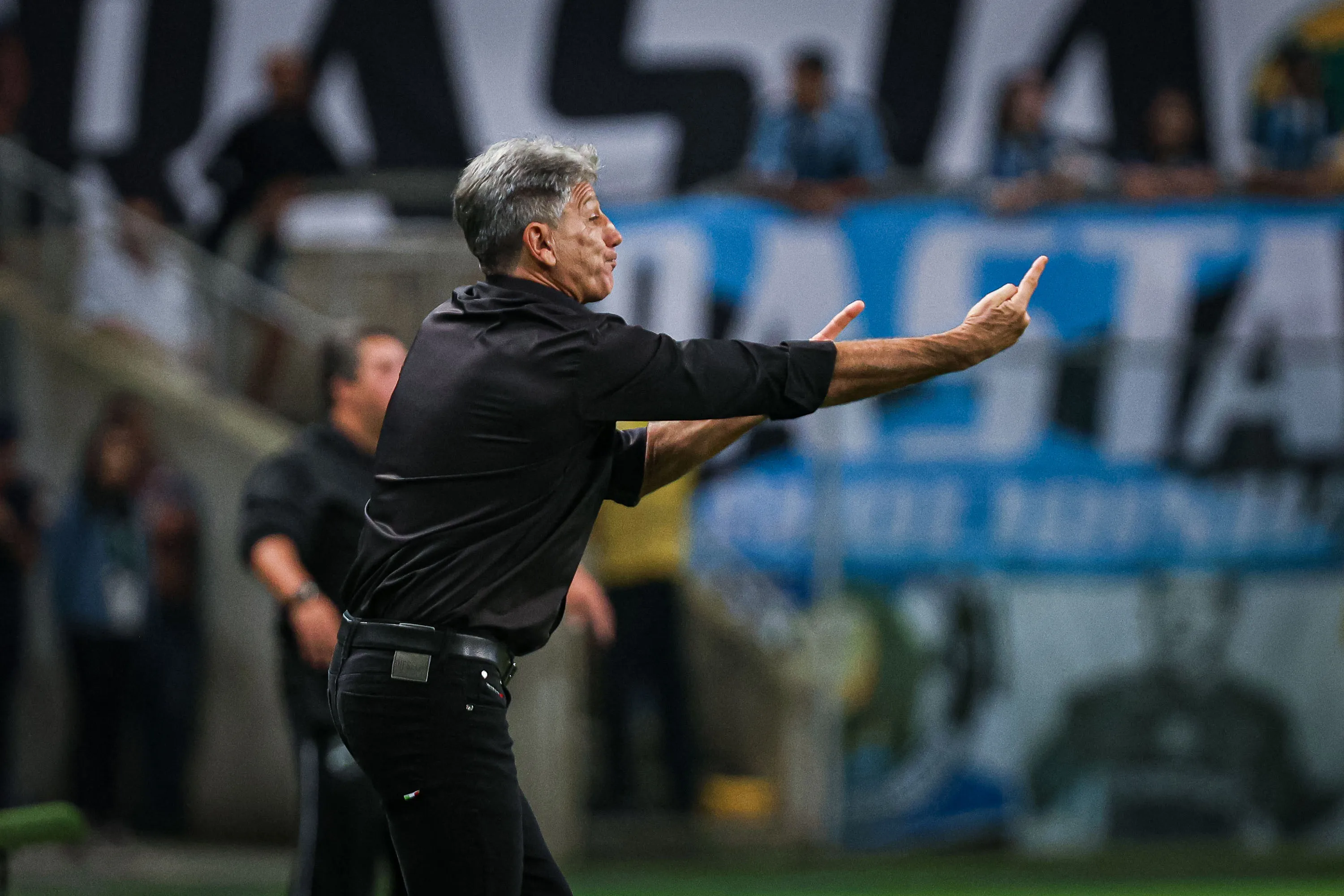 Renato Portaluppi técnico do Grêmio durante partida contra o ABC no estádio Arena do Grêmio pelo campeonato Copa do Brasil 2023. Foto: Maxi Franzoi/AGIF