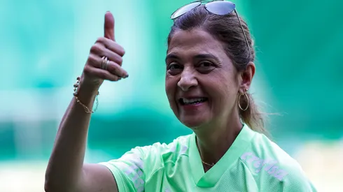 SP - SAO PAULO - 03/12/2023 - BRASILEIRO A 2023, PALMEIRAS X FLUMINENSE - Leila Pereira presidente do Palmeiras no estadio Arena Allianz Parque antes da partida entre Palmeiras e Fluminense pelo campeonato Brasileiro A 2023. Foto: Fabio Giannelli/AGIF