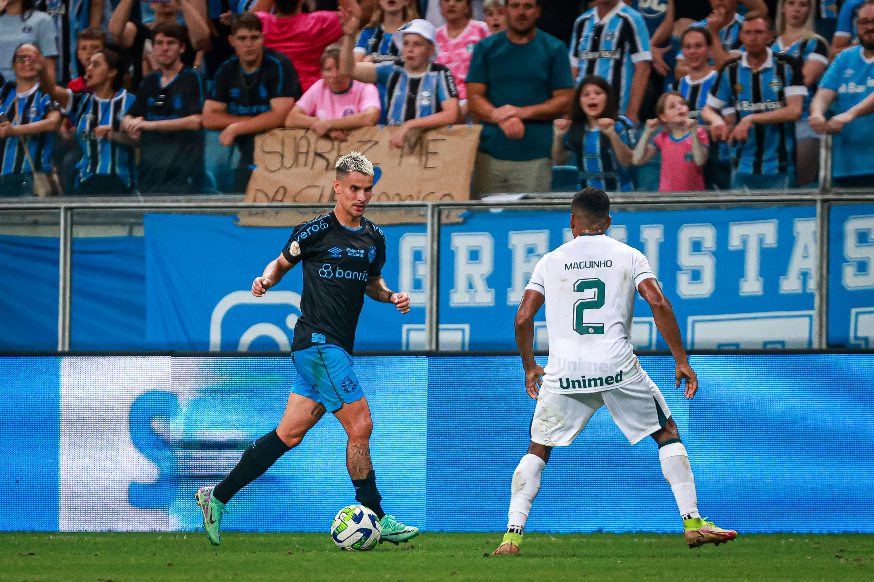 Ferreira jogador do Grêmio durante partida contra o Goiás no estádio Arena do Grêmio pelo campeonato Brasileiro A 2023. Foto: Maxi Franzoi/AGIF