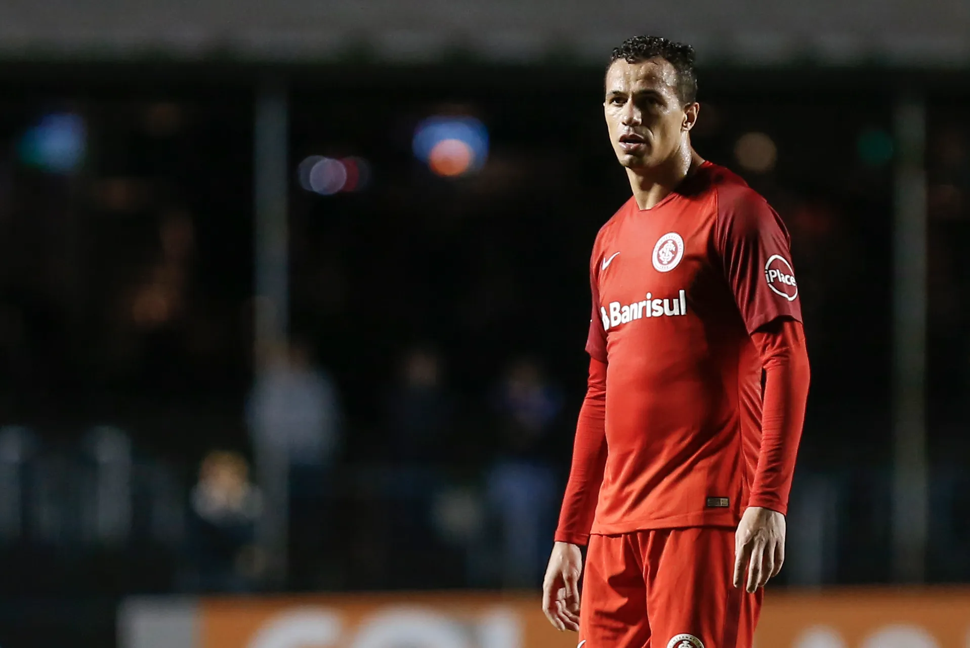 Leandro Damiao do Internacional durante partida contra o Sao Paulo no estadio Morumbi pelo campeonato Brasileiro A 2018. Foto: Marcello Zambrana/AGIF