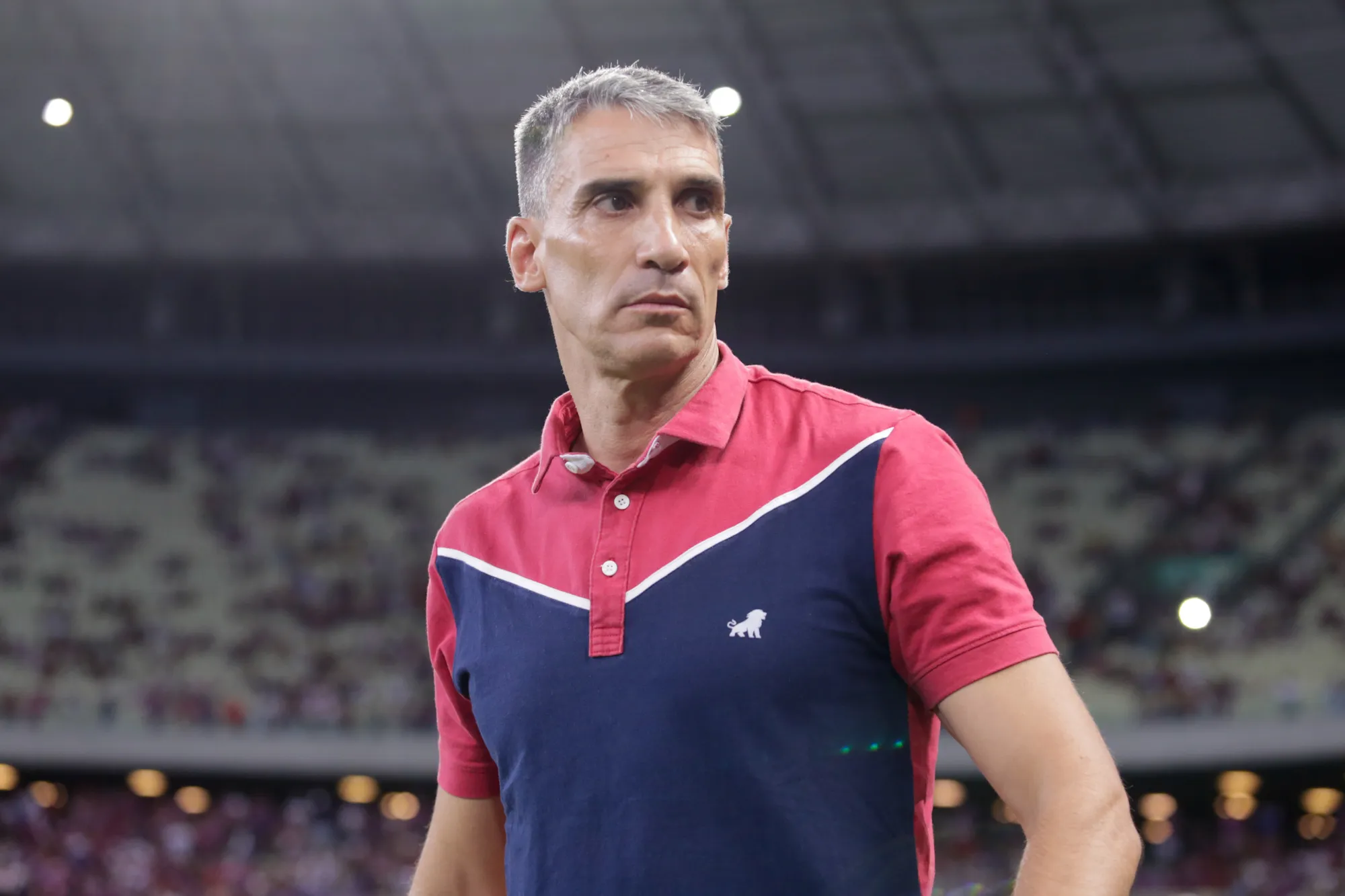 Vojvoda jogador do Fortaleza durante partida contra o América-MG no estádio Arena Castelão pelo campeonato Brasileiro A 2023. Foto: Lucas Emanuel/AGIF