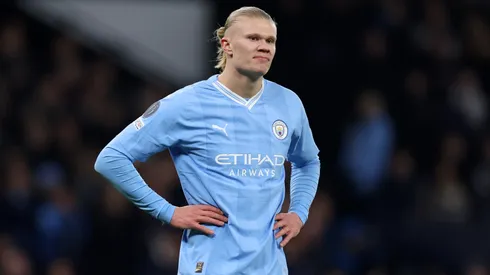 Erling Haaland, centroavante do Manchester City. Foto: Catherine Ivill/Getty Images