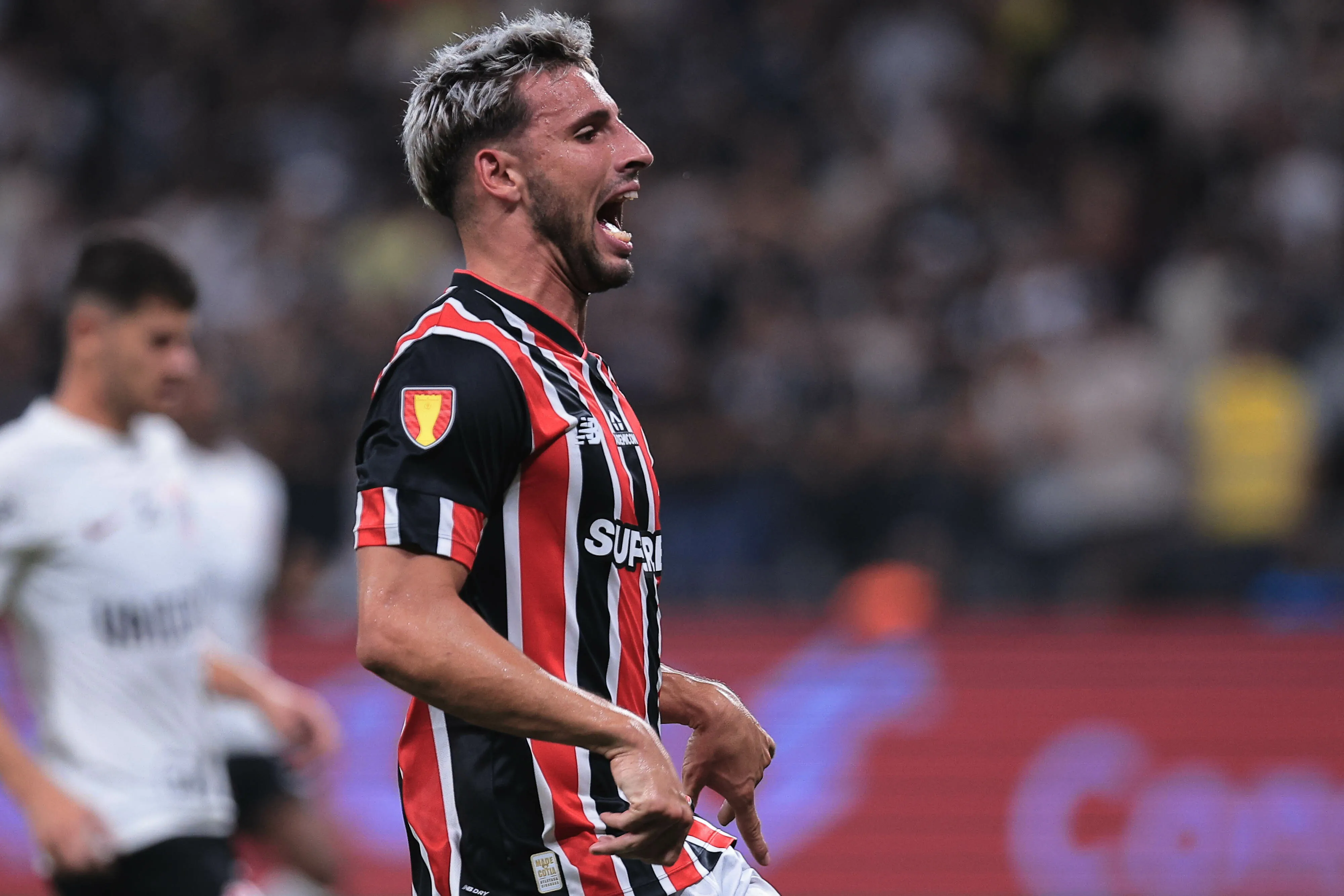 Calleri jogador do Sao Paulo durante partida contra o Corinthians no estadio Arena Corinthians