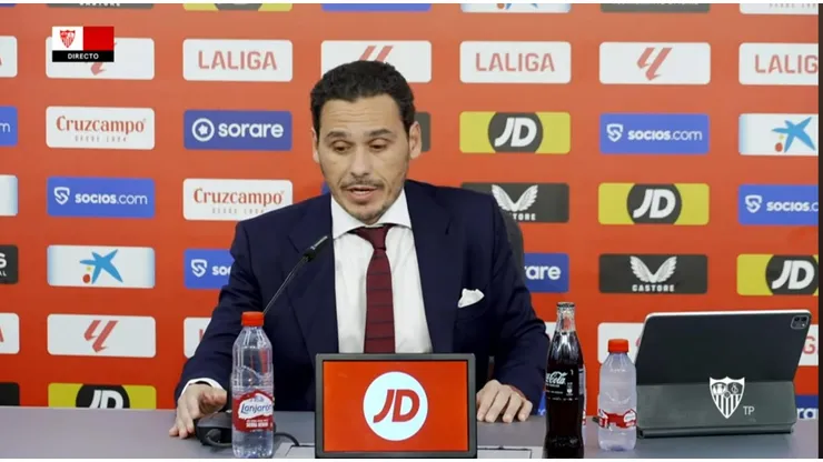José María del Nido se mostrou empolgado com a novidade. Foto: Reprodução Sevilla TV