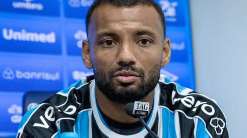 JP Galvão durante apresentação no Grêmio. Foto: Lucas Uebel