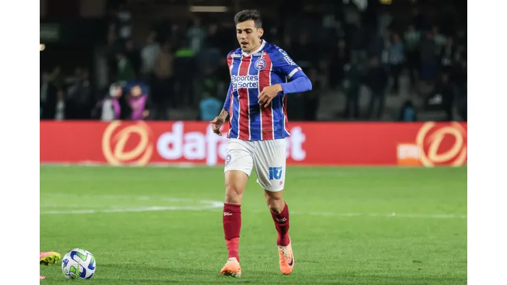 Leo Cittadini jogador do Bahia durante partida contra o Coritiba no estadio Couto Pereira pelo campeonato Brasileiro A 2023. Robson Mafra/AGIF