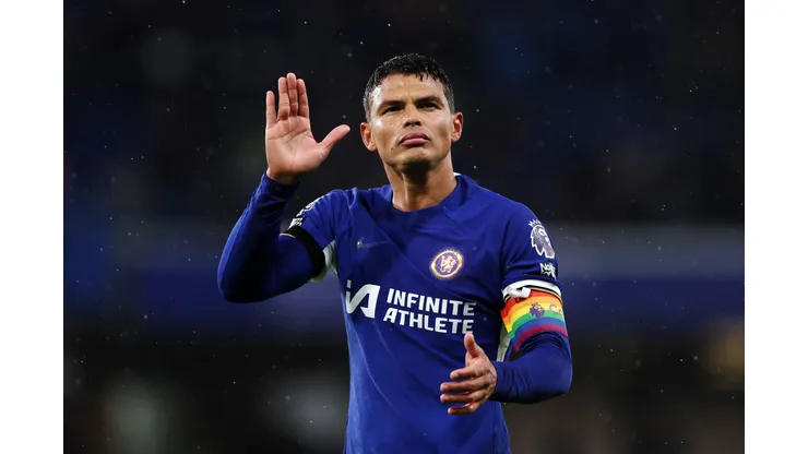 Thiago Silva, zagueiro do Chelsea. Foto: Alex Pantling/Getty Images)