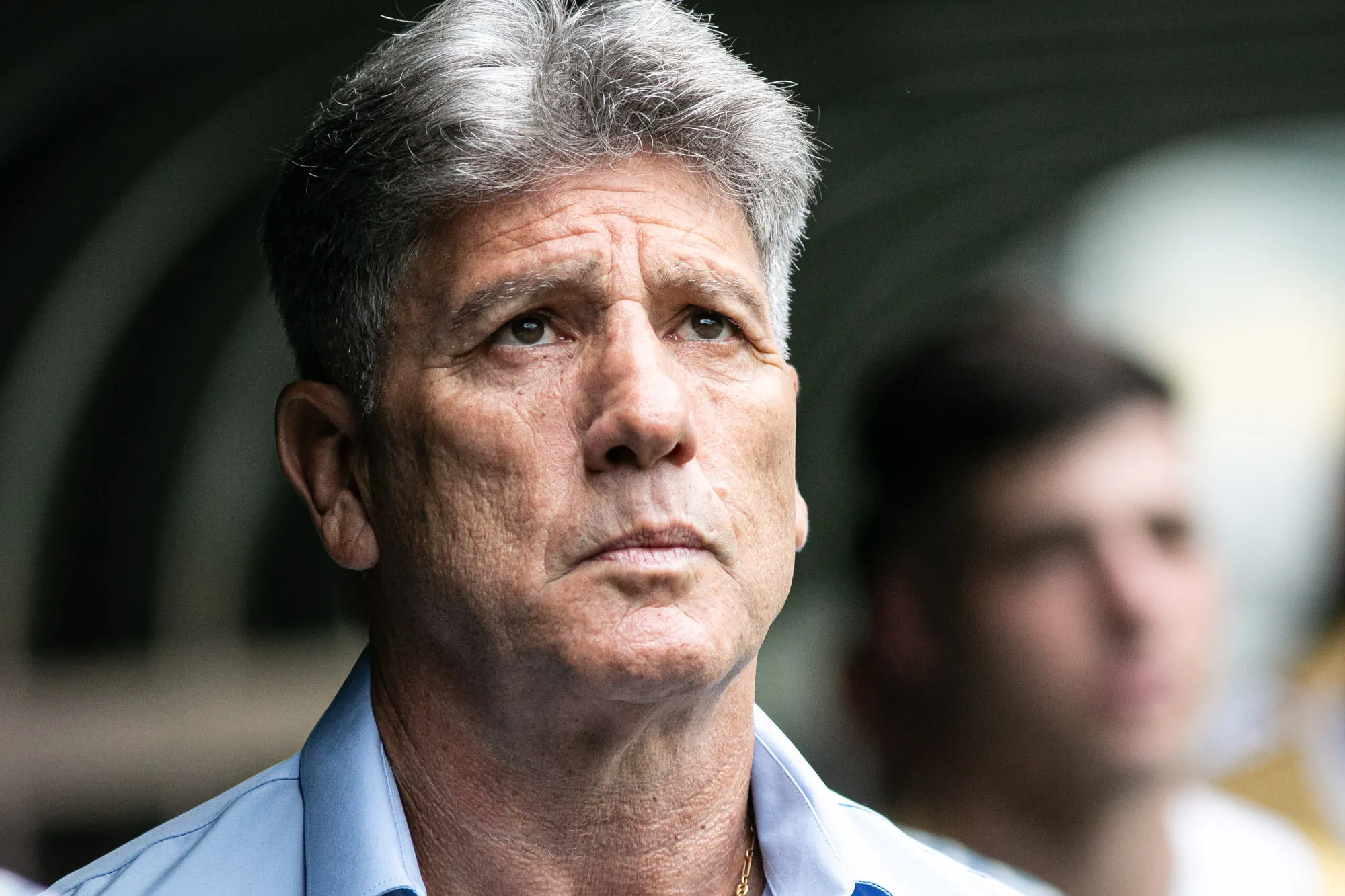 Renato Gaúcho durante partida contra o Atletico-MG no estadio Arena MRV pelo campeonato Brasileiro A 2023. Foto: Fernando Moreno/AGIF