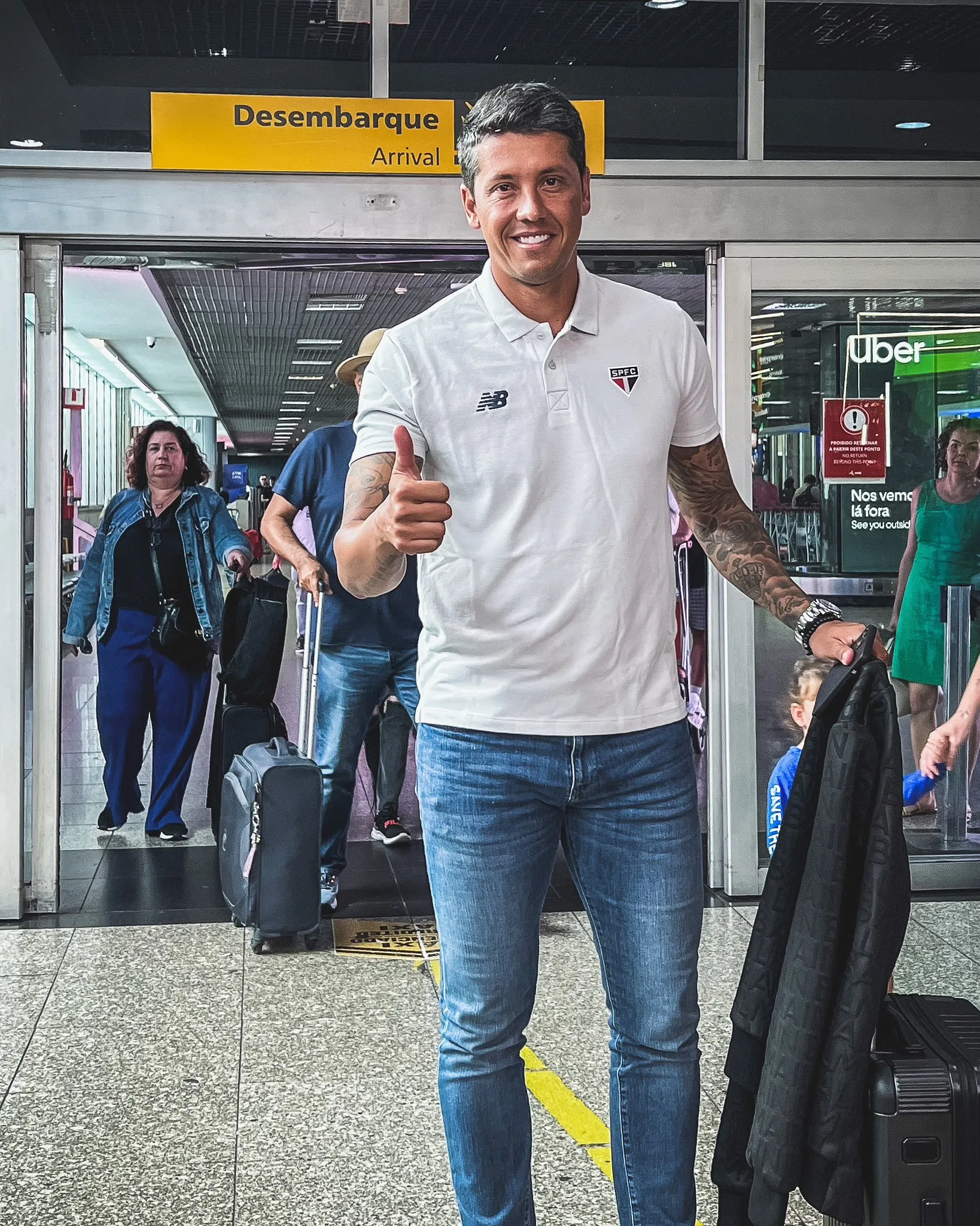 Carpini já está em São Paulo para iniciar a pré-temporada. Foto: Reprodução ‘X’ São Paulo