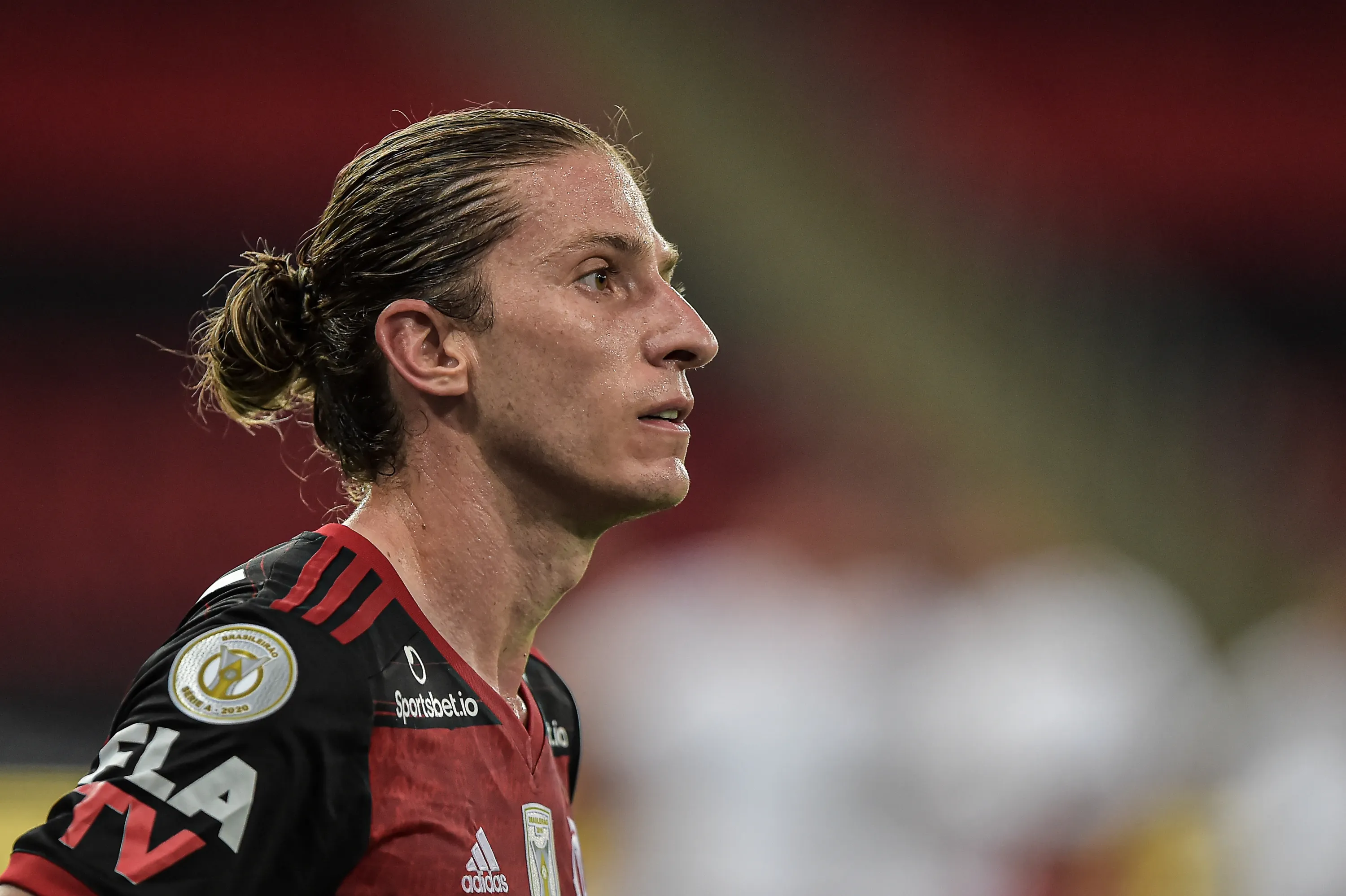 Filipe Luis jogador do Flamengo durante partida contra o Fluminense no estadio Maracana pelo campeonato Brasileiro A 2020. Foto: Thiago Ribeiro/AGIF