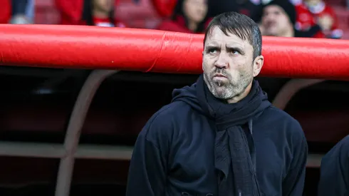 RS – PORTO ALEGRE – 05/08/2023 – BRASILEIRO A 2023, INTERNACIONAL X CORINTHIANS – Eduardo Coudet tecnico do Internacional durante partida contra o Corinthians no estadio Beira-Rio pelo campeonato Brasileiro A 2023. Foto: Maxi Franzoi/AGIF