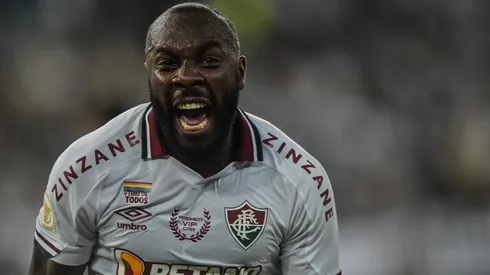 RJ – Rio de Janeiro – 26/06/2022 – BRASILEIRO A 2022, BOTAFOGO X FLUMINENSE – Manoel jogador do Fluminense comemora seu gol durante partida contra o Botafogo no estadio Engenhao pelo campeonato Brasileiro A 2022. Foto: Thiago Ribeiro/AGIF