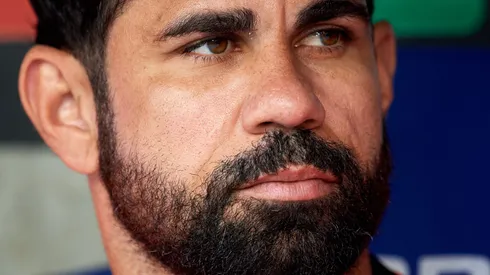 Diego Costa durante partida pelo Atlético de Madrid. Foto Alex Caparros/Getty Images.