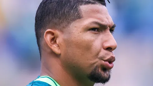Rony jogador do Palmeiras durante partida contra o Santos no estádio Arena Barueri pelo campeonato Brasileiro A 2023. Foto: Marcello Zambrana/AGIF
