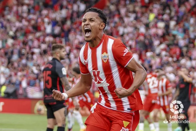 Lázaro pelo Almeria – Foto: Twitter/La Liga