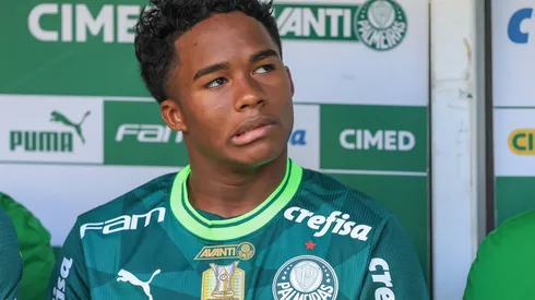 Endrick jogador do Palmeiras durante partida contra o Botafogo no estadio Arena Allianz Parque pelo campeonato BRASILEIRO A 2023. Surgiu notícia 'quente' sobre o camisa 9. Foto: Marcello Zambrana/AGIF