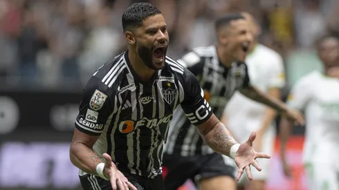 Hulk jogador do Atletico comemora seu gol durante partida contra o America-MG no estadio Arena MRV pelo campeonato Mineiro 2024. Alessandra Torres/AGIF