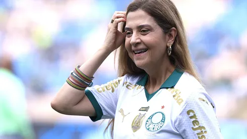 SP – BARUERI – 09/03/2024 – PAULISTA 2024, PALMEIRAS X BOTAFOGO-SP – leila pereira presidente do Palmeiras antes da partida contra o Botafogo-SP no estadio Arena Barueri pelo campeonato Paulista 2024. Foto: Marcello Zambrana/AGIF