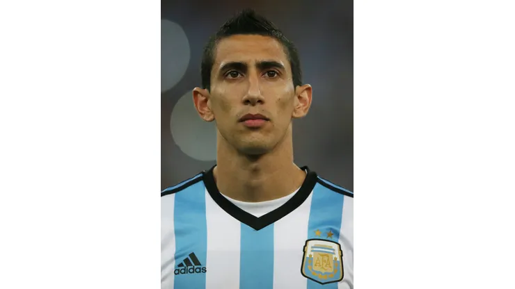 Di Maria da Argentina durante a execucao do hino nacional antes da partida contra a Bosnia no estadio Maracana pela Copa do Mundo 2014. Atleta é cotado no São Paulo. Foto: Fernando Soutello/AGIF