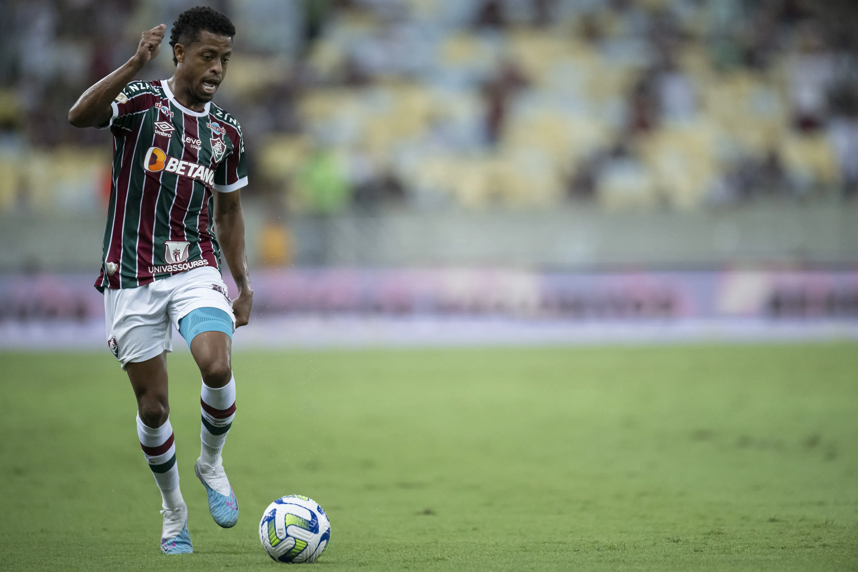 Keno jogador do Fluminense durante partida contra o Cruzeiro no Maracanã pelo campeonato Brasileiro A 2023. Foto: Jorge Rodrigues/AGIF