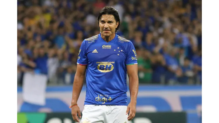 Marcelo Moreno em sua última passagem pelo Cruzeiro, em 2021. Atacante fará despedida - Foto: Fernando Moreno/AGIF