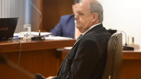 Vitório Piffero, ex-presidente do Inter depõem ao STJD durante julgamento do Internacional de Porto Alegre, denunciado no STJD por uso de documentos adulterados no caso do jogador Victor Ramos. Foto: Armando Paiva/AGIF