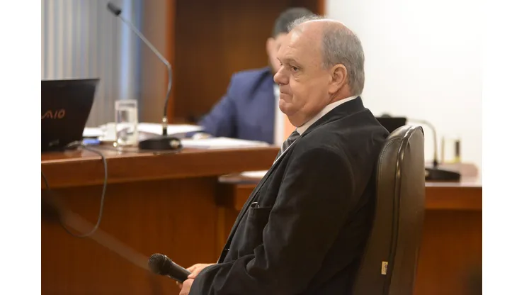 Vitório Piffero, ex-presidente do Inter depõem ao STJD durante julgamento do Internacional de Porto Alegre, denunciado no STJD por uso de documentos adulterados no caso do jogador Victor Ramos. Foto: Armando Paiva/AGIF