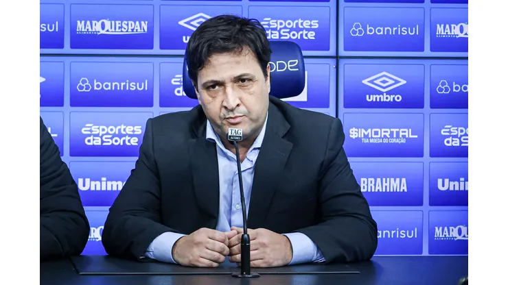 Foto: Maxi Franzoi/AGIF - Alberto Guerra em entrevista coletiva no dia 29/06/2023.