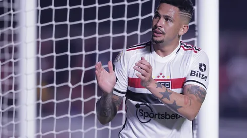Luciano comemorando gol pelo São Paulo Foto: Ettore Chiereguini/AGIF