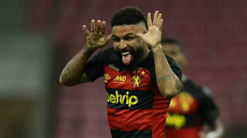 Romarinho comemora gol do Sport durante a partida contra o Nautico na Arena de Pernambuco, pela copa do nordeste 2024, nesta quarta-feira (20). Marlon Costa/AGIF