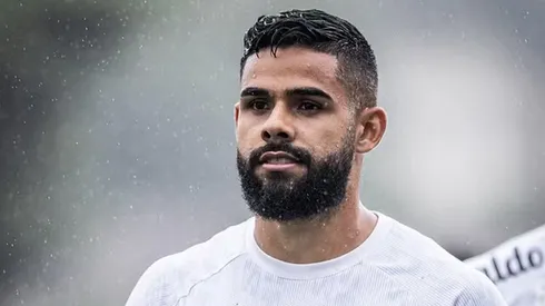 Felipe Jonatan, futuro jogador do Fortaleza, durante treino do Santos. Raul Baretta/Santos FC
