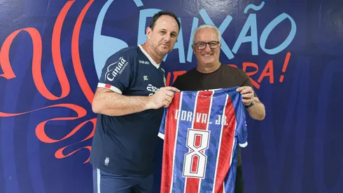 Ceni e Dorival no CT do Bahia .Foto: Reprodução/Bahia E.C