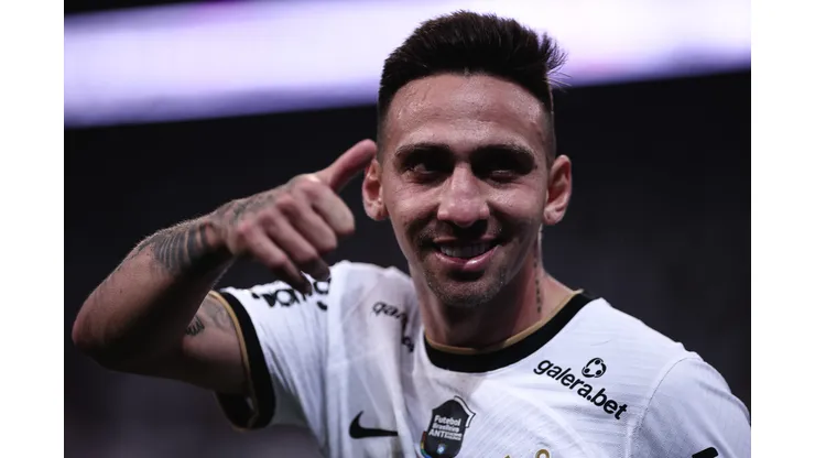 Gustavo Mosquito jogador do Corinthians durante partida contra o Bragantino no estadio Arena Corinthians pelo campeonato Brasileiro A 2022. Ettore Chiereguini/AGIF