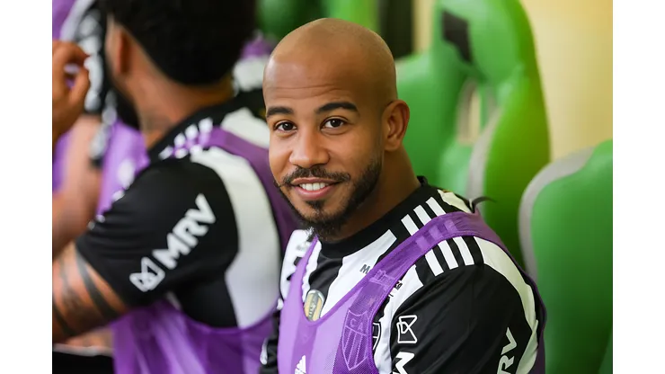 Patrick jogador do Atlético-MG durante partida contra o Caldense no estádio Independência pelo campeonato Mineiro 2023. Meia pode fechar com o Santos. Foto: Gilson Junio/AGIF