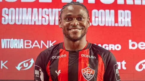 Luiz Adriano, jogador do Vitória. Victor Ferreira/EC Vitória