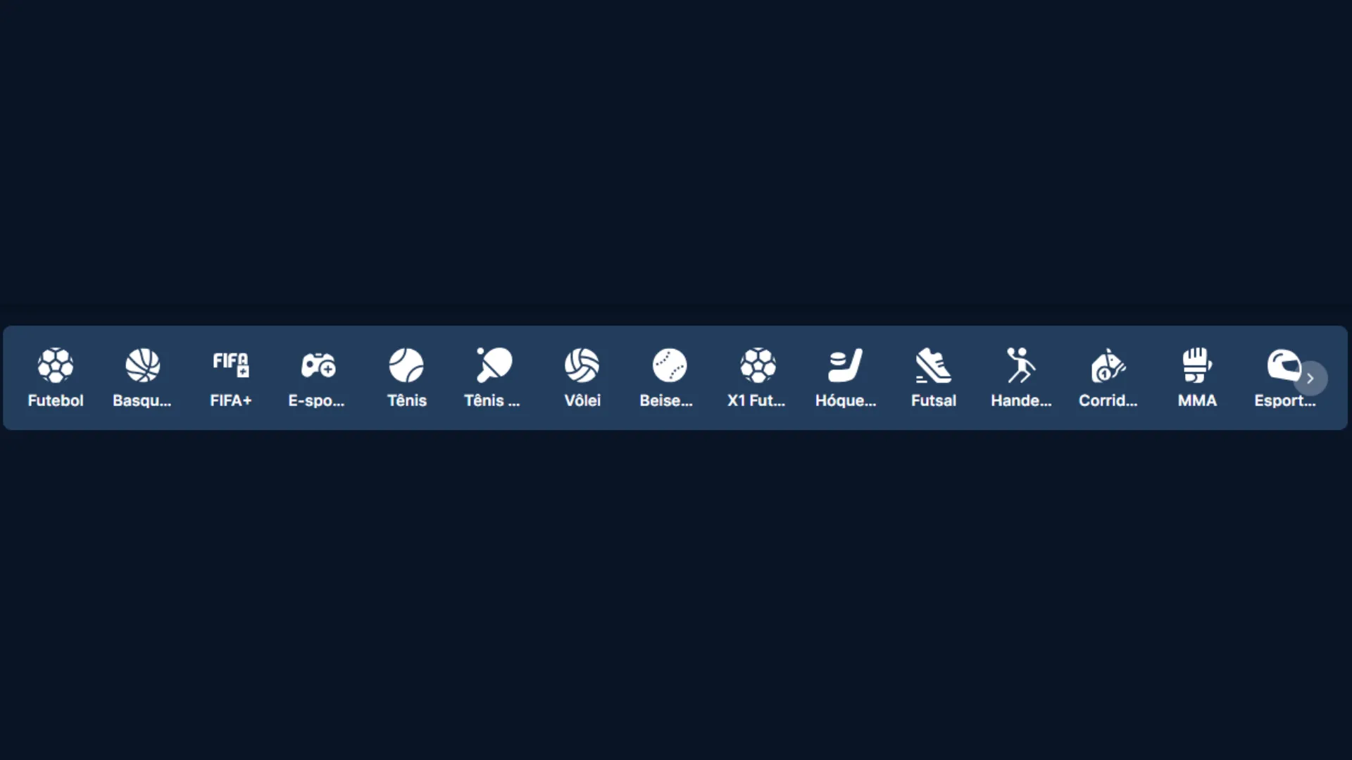 Captura de tela do site da Estrelabet mostrando os serviços disponíveis no catálogo de apostas esportivas onde os jogadores podem usar o código promocional Estrelabet.