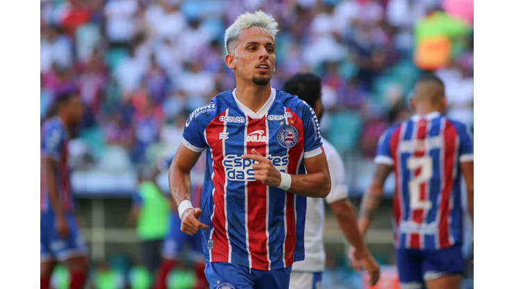 Biel jogador do Bahia durante partida contra o Jequie no estadio Arena Fonte Nova pelo campeonato Baiano 2024.