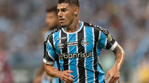 Mayk jogador do Grêmio durante partida contra o Caxias no estadio Arena do Grêmio pelo campeonato Gaúcho 2024.