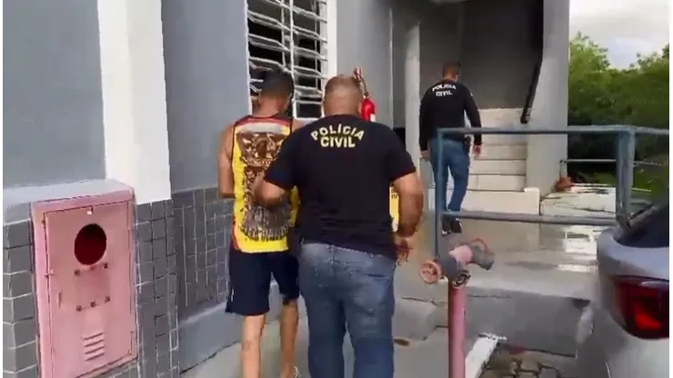 Presidente e vice da organizada Jovem do Leão foram presos nesta quarta. Foto: Reprodução Policia Civil